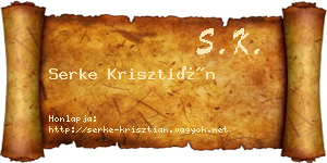 Serke Krisztián névjegykártya